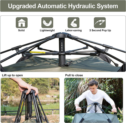 SleepinHike™ | 3 Season Backpack Tent | for 3 People Outdoor Camping