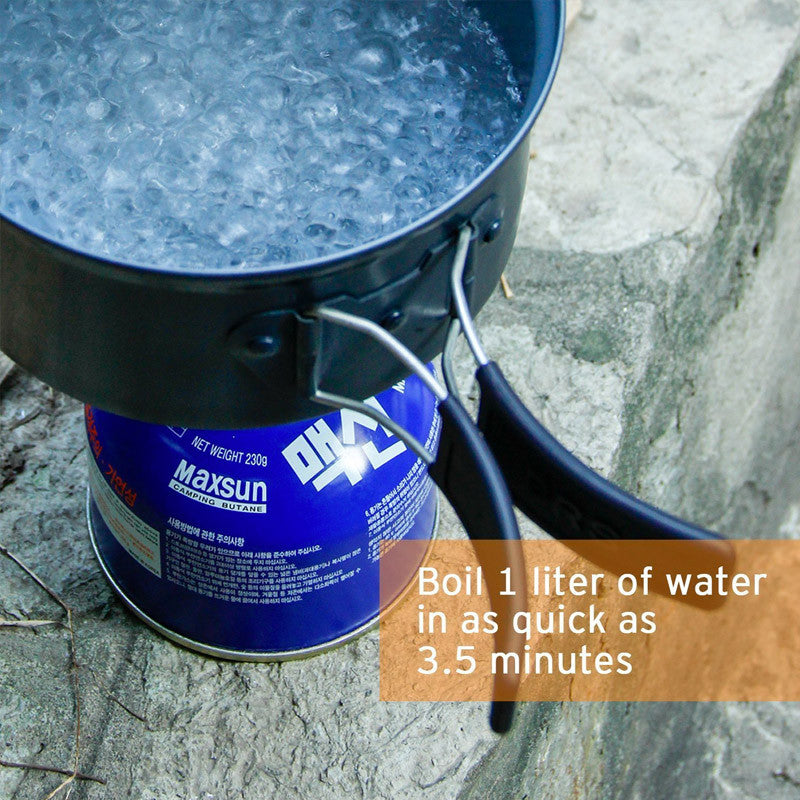 SleepinHike™ | Ultralight Portable Outdoor Pot Pan & Stove Set with Piezo Ignition