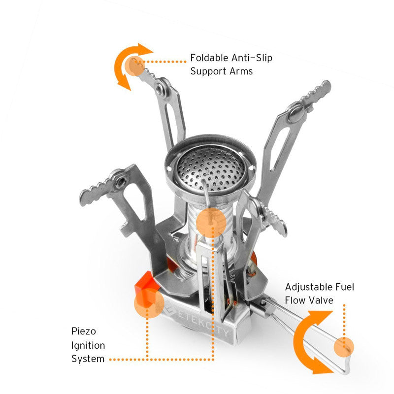 SleepinHike™ | Ultralight Portable Outdoor Pot Pan & Stove Set with Piezo Ignition