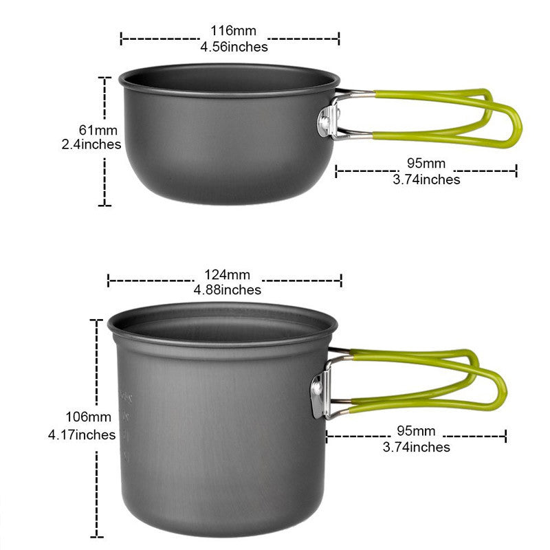 SleepinHike™ | Ultralight Portable Outdoor Pot Pan & Stove Set with Piezo Ignition