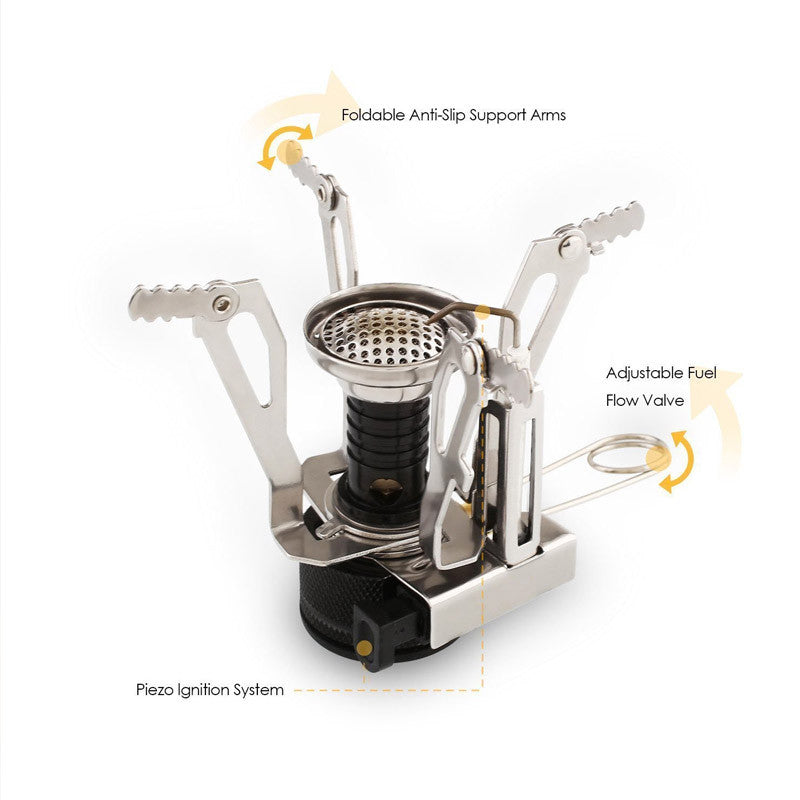 SleepinHike™ | Ultralight Portable Outdoor Pot Pan & Stove Set with Piezo Ignition