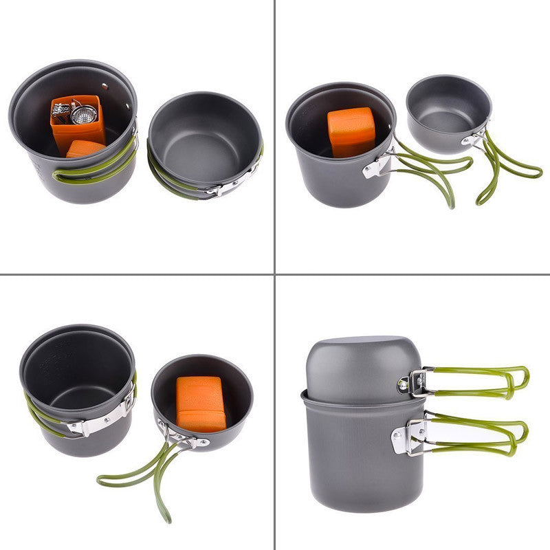SleepinHike™ | Ultralight Portable Outdoor Pot Pan & Stove Set with Piezo Ignition