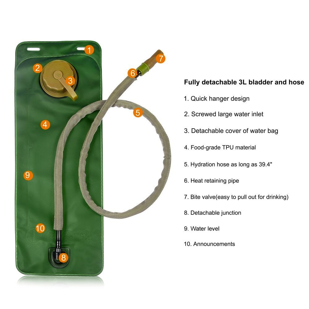 SleepinHike™ | Hydration Backpack with 3L Bladder