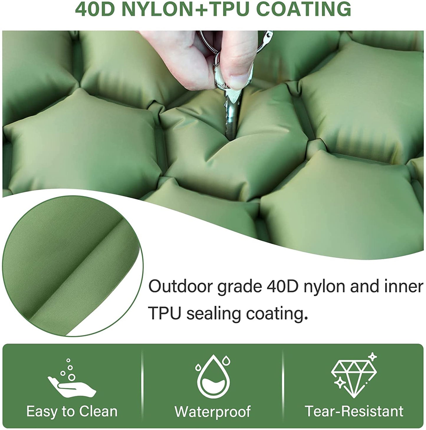 SleepinHike™ | Upgrade Waterproof Sleeping Pad for Camping (With Pillow)