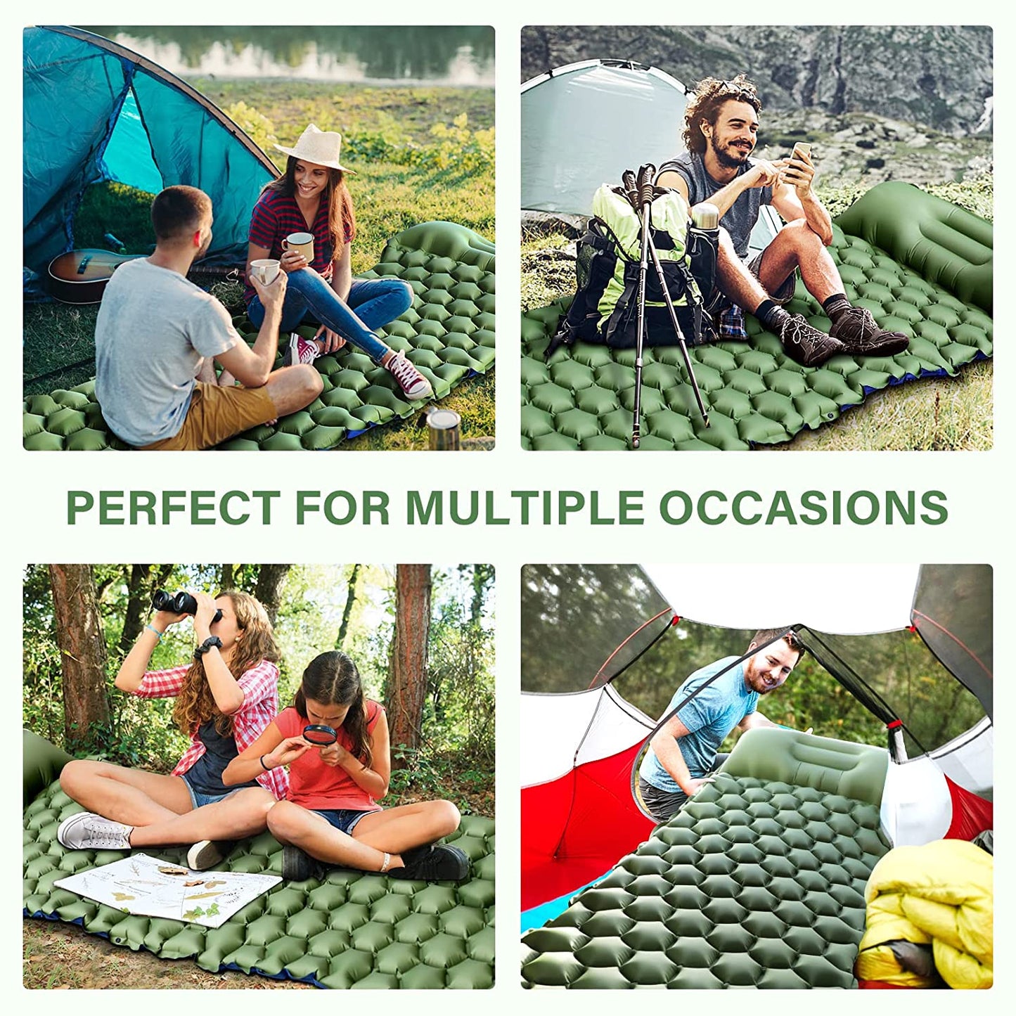 SleepinHike™ | Upgrade Waterproof Sleeping Pad for Camping (With Pillow)