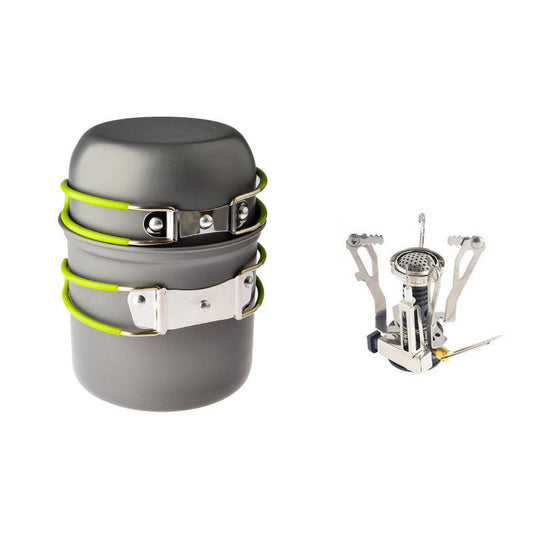 SleepinHike™ | Ultralight Portable Outdoor Pot Pan & Stove Set with Piezo Ignition